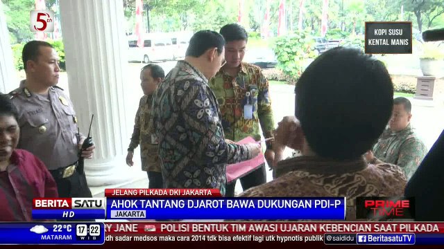Ahok Tantang Djarot Bawa Dukungan PDIP