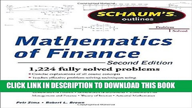 [PDF] Schaum s Outline of Mathematics of Finance, Second Edition (Schaum s Outlines) Full Online