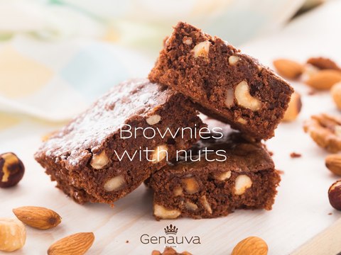 Dark chocolate christmas gifts - Brownie with nuts