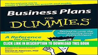 New Book Business Plans For Dummies