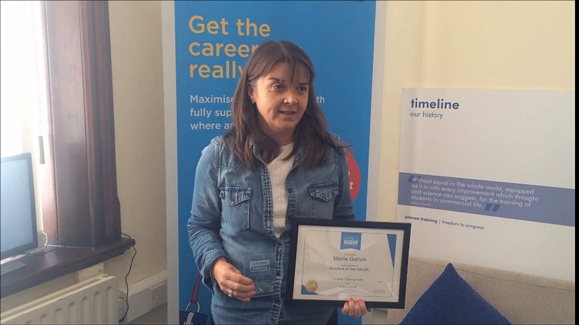 ⁣Maria Garvin - Pitman Training Student of the Month for August