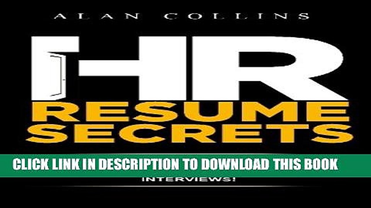 [PDF] HR Resume Secrets: How To Create An Irresistible Human Resources Resume That Will  Open
