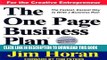 Collection Book The One Page Business Plan for the Creative Entrepreneur