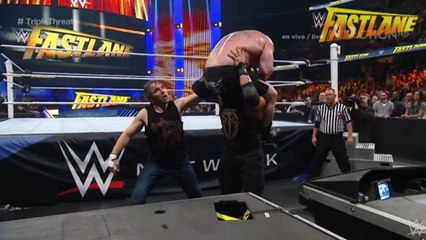 WWE Roman Reigns and Dean Ambrose Vs Brock Lesnar Full Match 2016 | HD