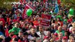 الآلاف يتظاهرون في مدينة شارلروا البلجيكية دعماً لعمّال العملاق الصناعي كاتربيلر