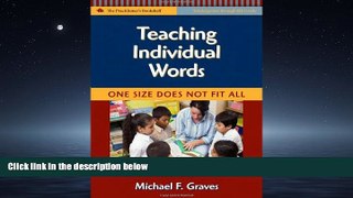 Popular Book Teaching Individual Words: One Size Does Not Fit All (Language   Literacy