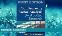 Choose Book Confirmatory Factor Analysis for Applied Research, First Edition (Methodology in the