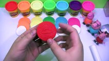PLAY DOH COOKIE CAKE!! make play-doh cake colorful with Peppa Pig Español toys