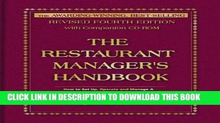 New Book The Restaurant Manager s Handbook: How to Set Up, Operate, and Manage a Financially