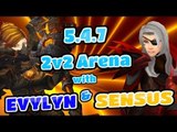 Evylyn - 5.4.7 2v2 Arenas /w Sensus - Warrior/Rogue Laughs & PWNAGE! WOW MOP 5.4.7 Warrior Rogue PVP
