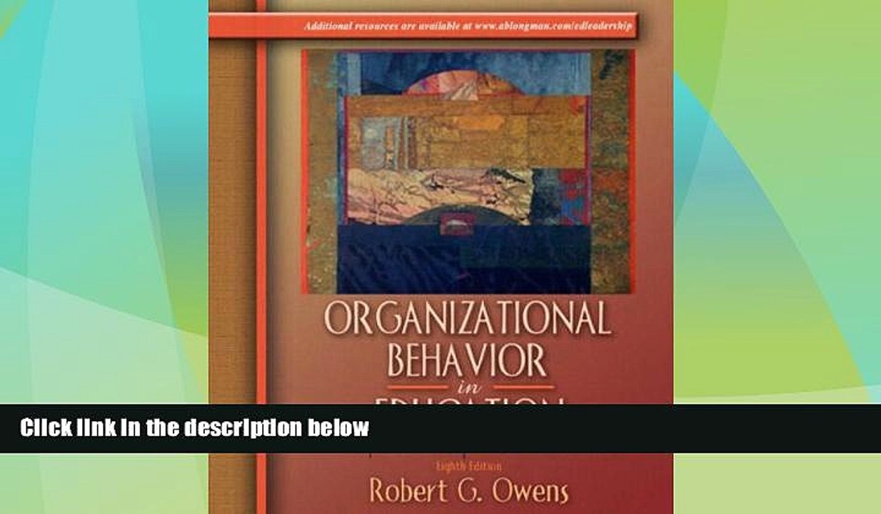 Big Deals  Organizational Behavior in Education: Adaptive Leadership and School Reform, Eighth