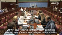 UNHCR says S.Sudan refugee numbers soar past one million