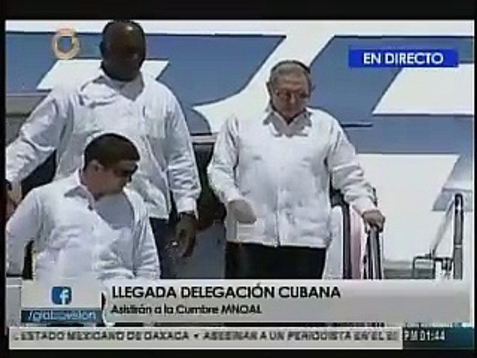 Así fue la llegada de Raul Castro a Venezuela para la cumbre Mnoal
