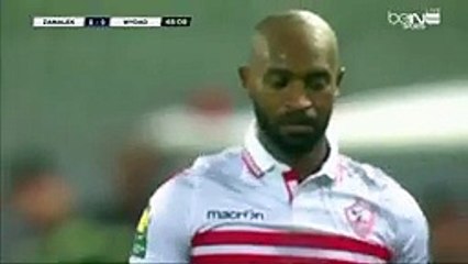 هدف الزمالك الثالث فى مرمي الوداد عن طريق باسم مرسي -