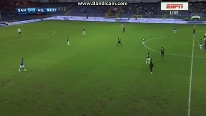Carlos Bacca Goal ~ Sampdoria 0-1 AC Milan ~ 16/09/2016 [HD]