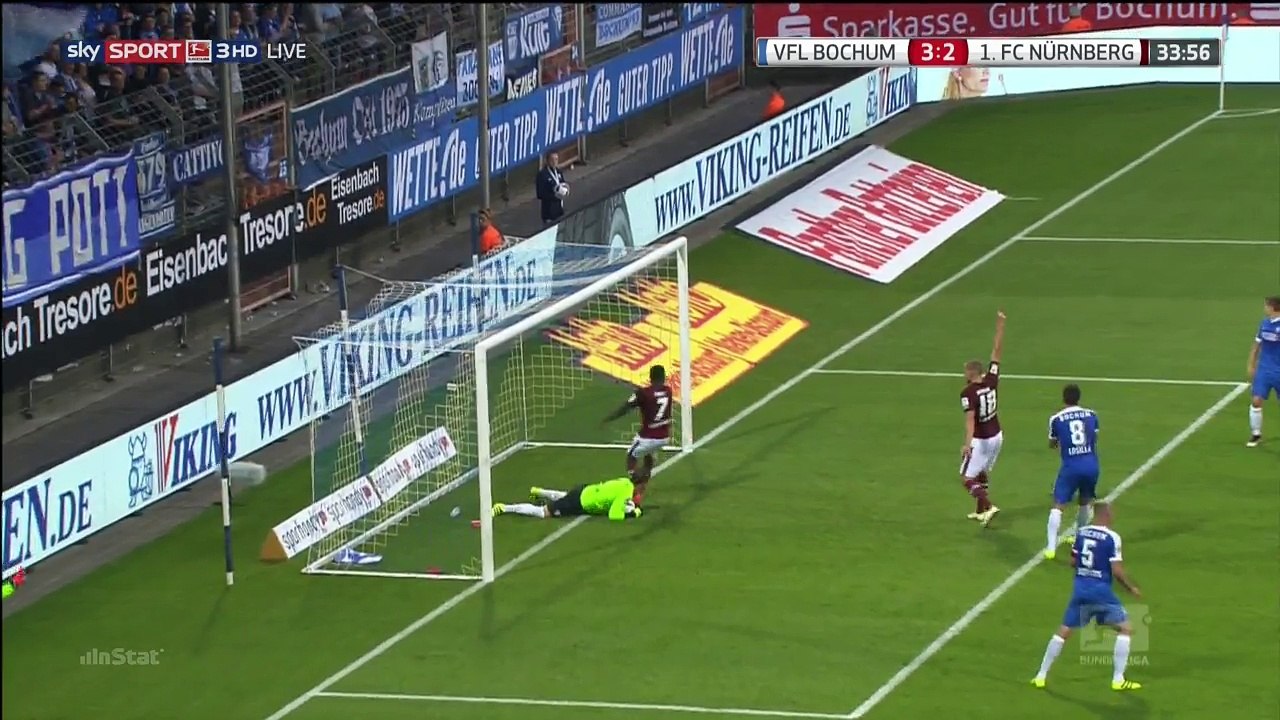 Bramki Nurnbergi z meczu przeciwko Bochum