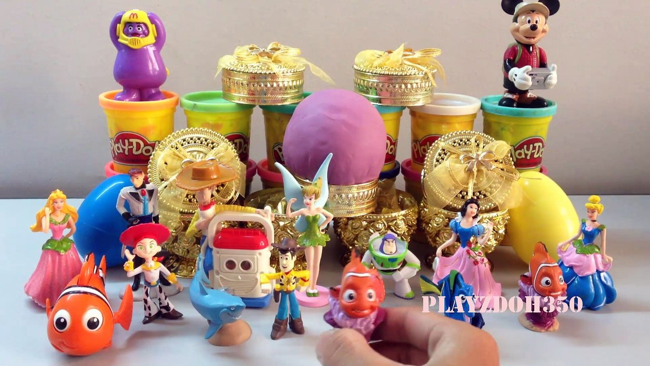 Toy Story Videos,Disney Toys, Finding Nemo,Disney Princess, Snow White, Cinderella,Play Doh Toys Surprise Eggs Videos