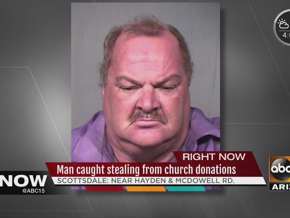 Man caught stealing church donation