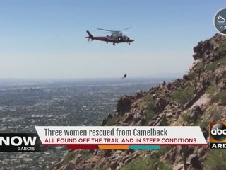 Three women rescued from Camelback Mountain