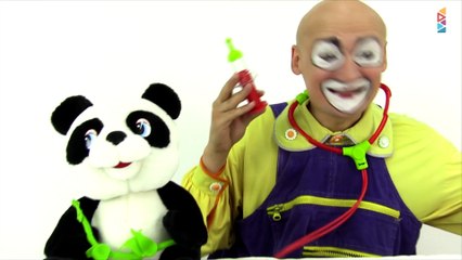 Funny Clown Videos  Клоун Андрей - доктор Клоун лечит панду.