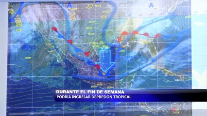 Durante el fin de semana podria ingresar depresion tropical