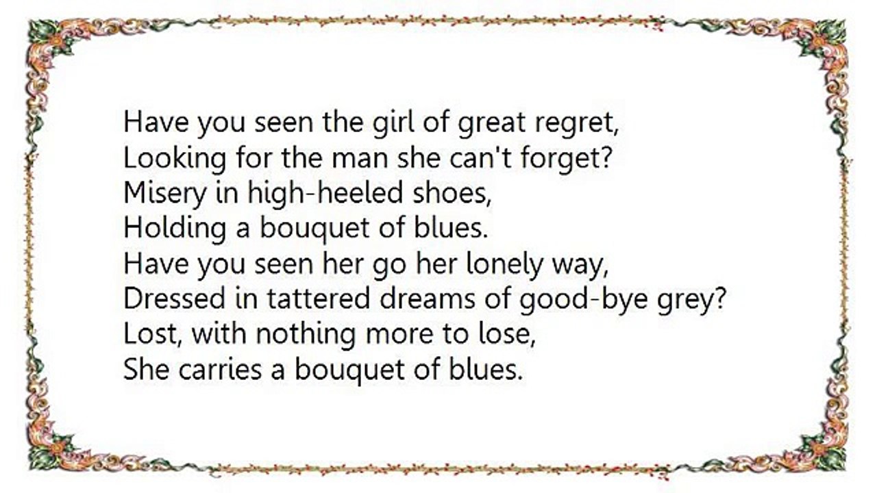 Peggy Lee - Bouquet of Blues Lyrics