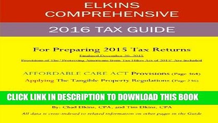 [PDF] Elkins 2016 Comprehensive Tax Guide Popular Collection