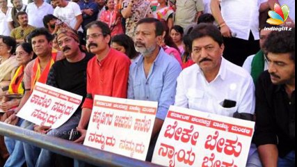 Raghava Lawrence - Ritika Singh come under Kannada extremists attacks __ Cauvery Protest