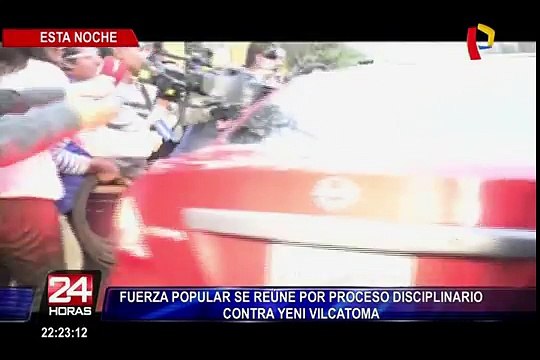 Fuerza Popular se reunió por proceso disciplinario contra Yeni Vilcatoma