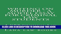 [PDF] Writing on Murder - a Model Essay For Criminal Law Students *Law school e-book: The essay