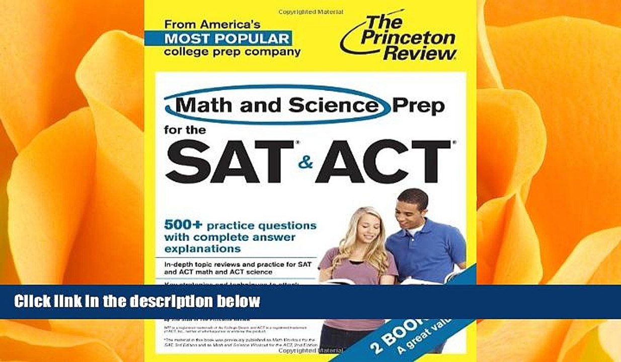 READ book  Math and Science Prep for the SAT   ACT: 2 Books in 1 (College Test Preparation)
