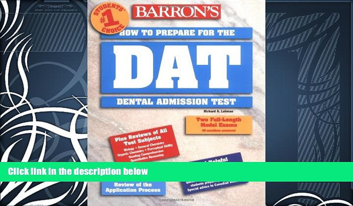READ book  How to Prepare for the Dental Admissions Test (Barron s DAT: Dental Admissions Test)