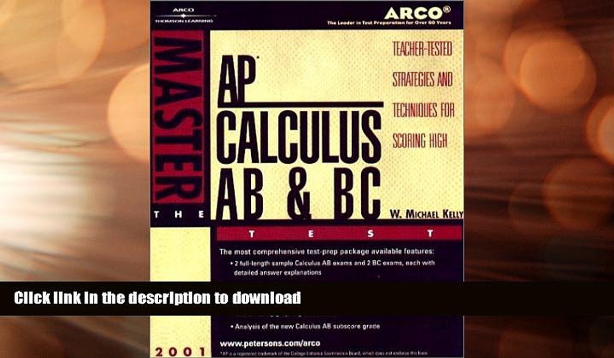 FAVORITE BOOK  Arco Master the Ap Calculus Ab and Bc Test: Teacher-Tested Strategies and