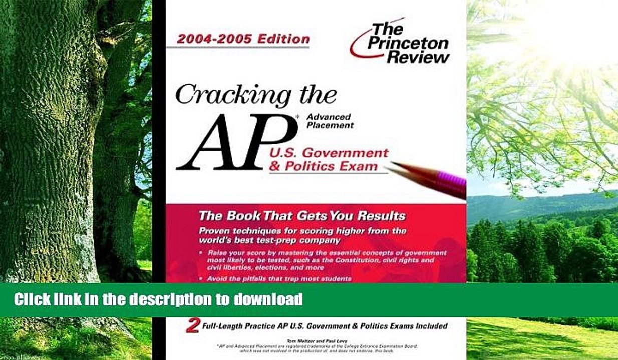 READ BOOK  Cracking the AP U.S. Government   Politics Exam, 2004-2005 Edition (College Test