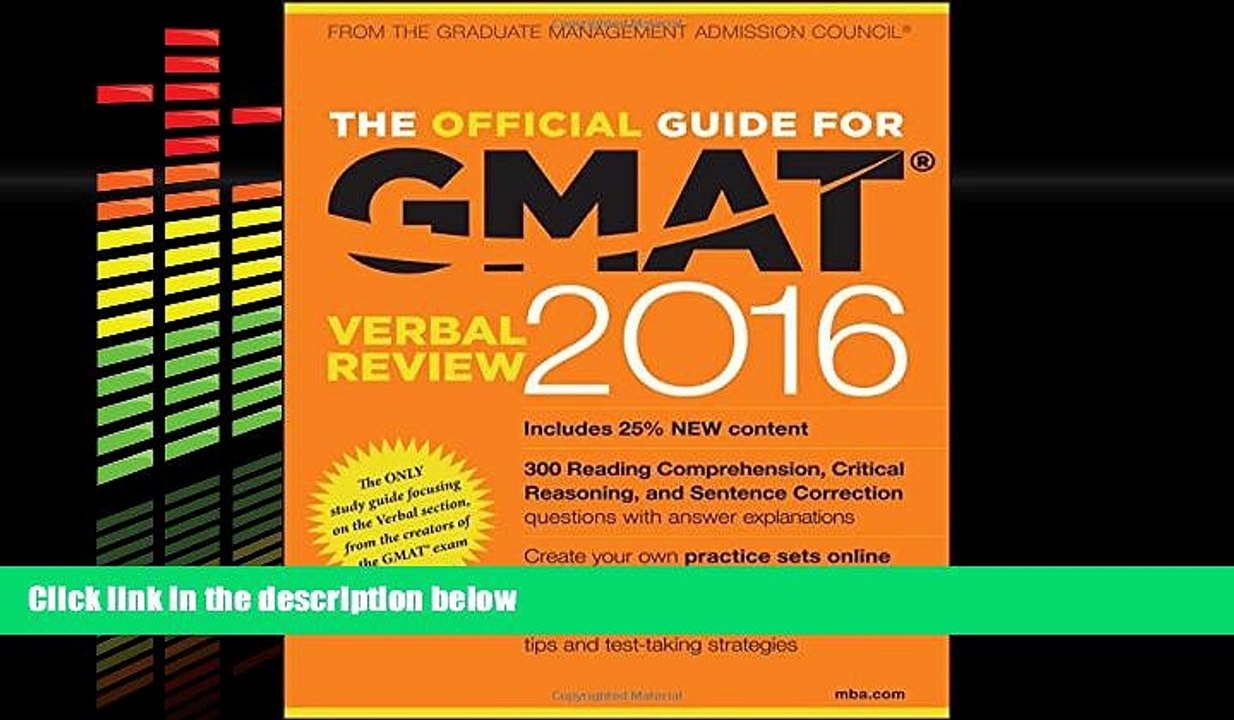 READ book  The Official Guide for GMAT Verbal Review 2016 with Online Question Bank and Exclusive