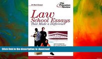 FAVORITE BOOK  Law School Essays that Made a Difference (Graduate School Admissions Gui)  BOOK