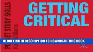 [PDF] Getting Critical (Pocket Study Skills) Full Online