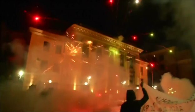 Обстрел ракетницами посольства РФ в Киеве 17.09.2016