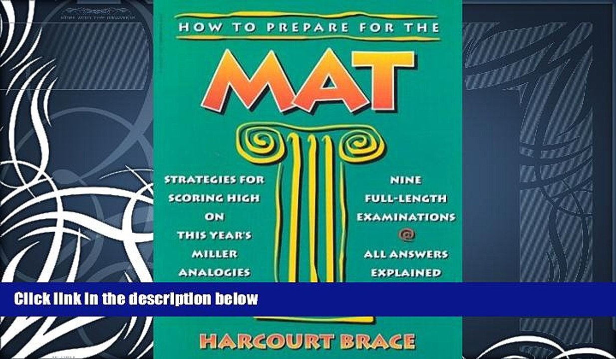 Free [PDF] Downlaod  How to Prepare for the MAT (Miller Analogies Test)  BOOK ONLINE