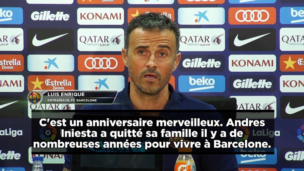 Barcelone - Enrique : "Un anniversaire merveilleux pour Iniesta"