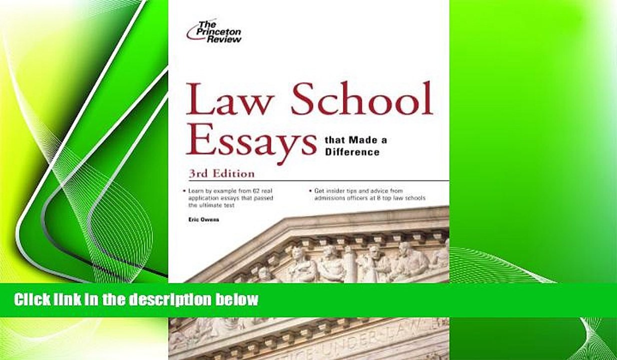 READ book  Law School Essays that Made a Difference, 3rd Edition (Graduate School Admissions