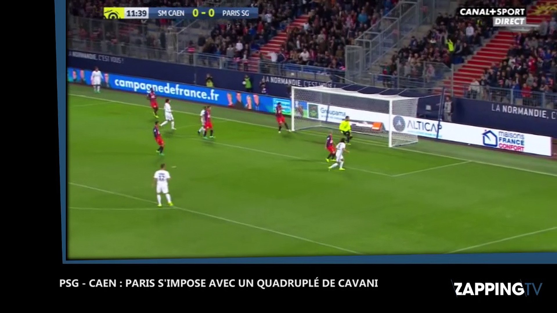 PSG - Caen : Paris s'impose avec un quadruplé d'Edinson Cavani (Vidéo) -  Vidéo Dailymotion