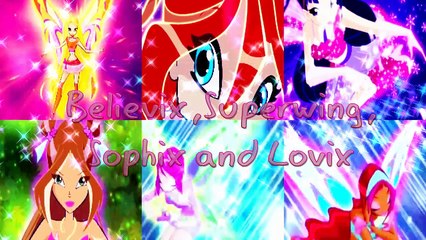 Winx Club All The Transformations In Split Screen!
