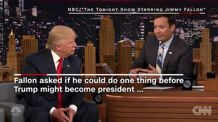 Jimmy Fallon messes up Donald Trump's hair