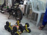 Development of Stair climbing robot with start wheels