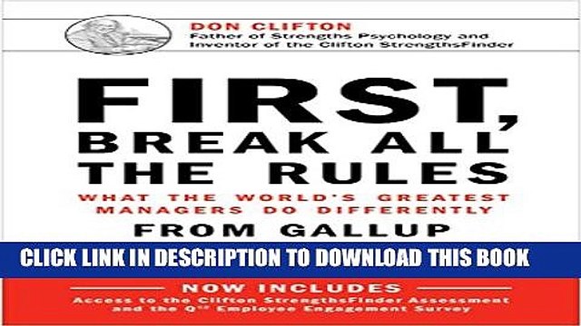 [PDF] First, Break All The Rules: What the World s Greatest Managers Do Differently Popular Online