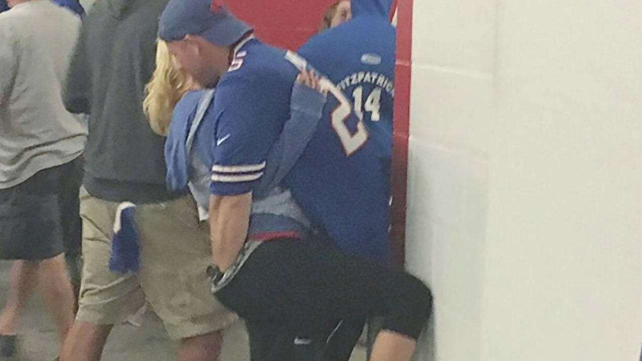 Crazy Bills Fans Dry Hump, Jump Through Tables, & Cause Mayhem video