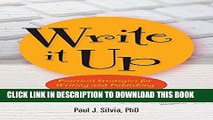 Collection Book Write It Up: Practical Strategies for Writing and Publishing Journal Articles (APA