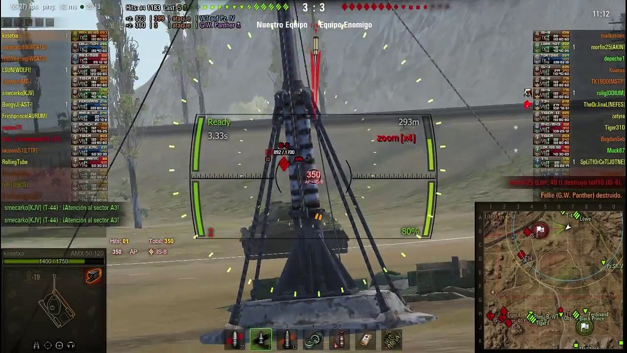 La vida de un noob en World of Tank - AMX 50 120