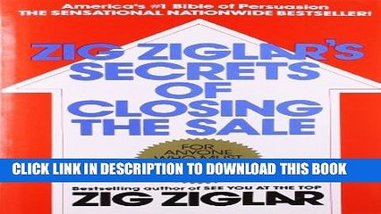 [PDF] Zig Ziglar s Secrets of Closing the Sale Popular Online